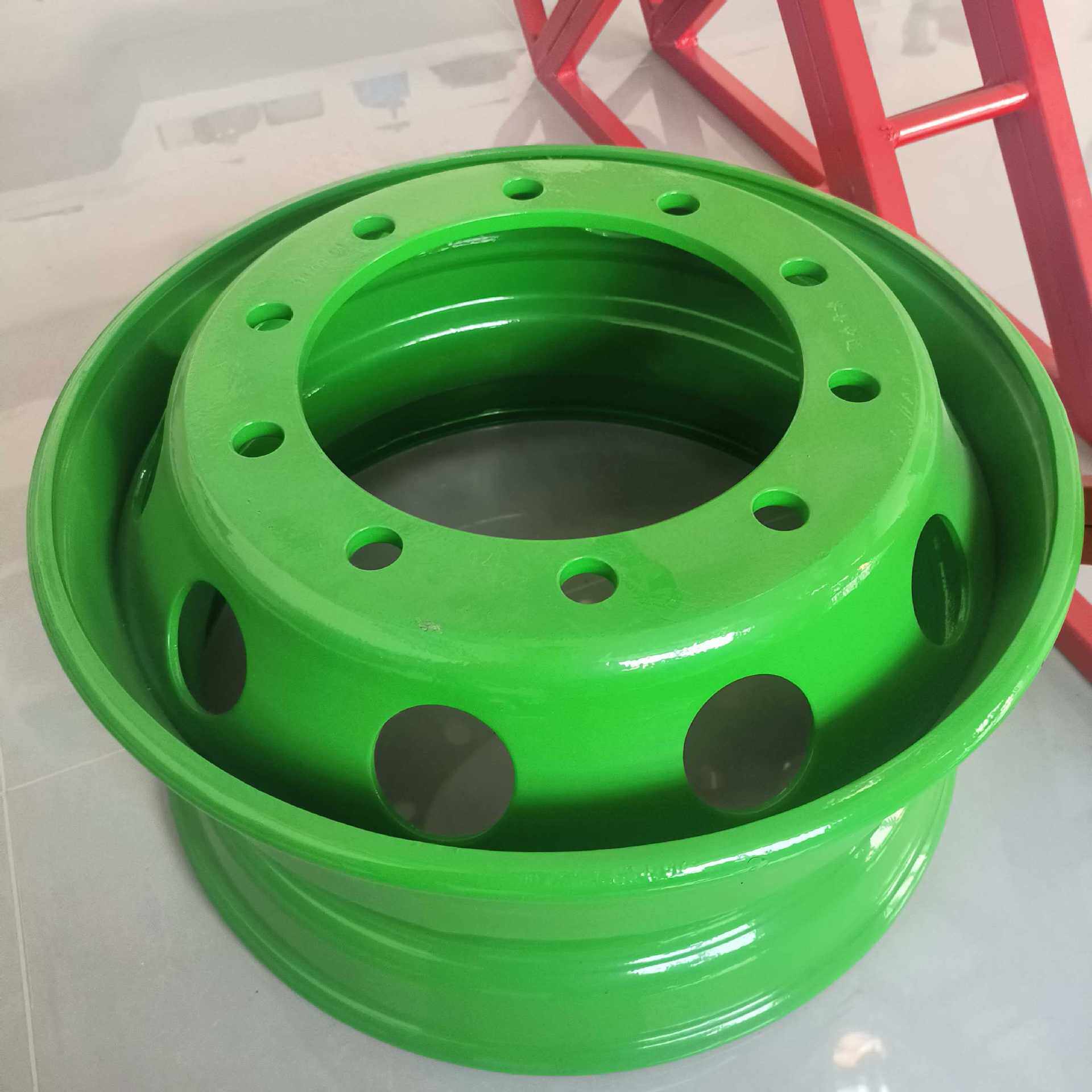 跨境销售钢圈12R22.5*9.00轮毂真空胎轮毂半挂卡车货车铝合金钢圈