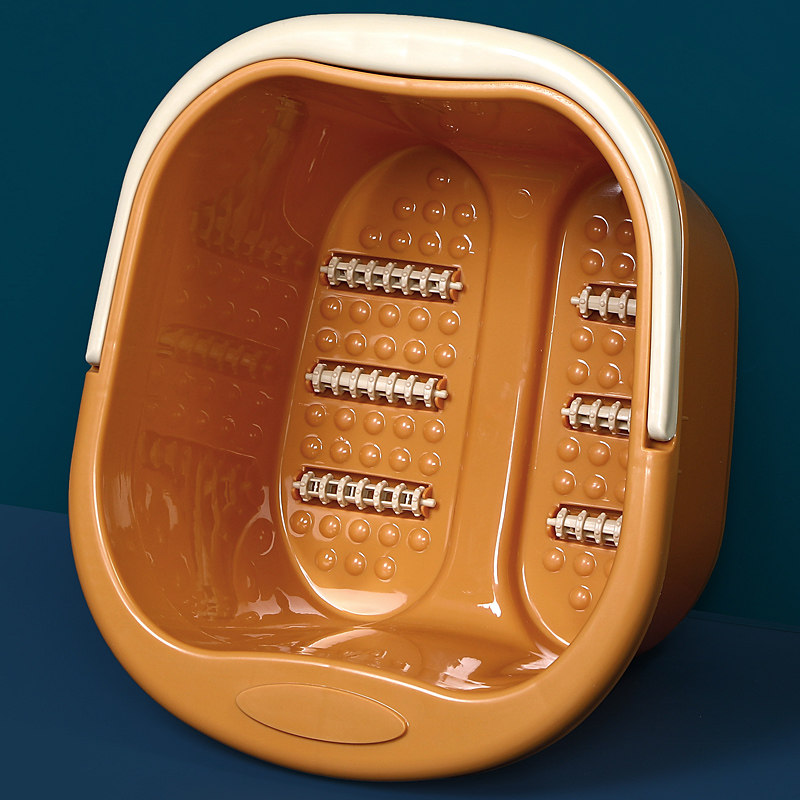 特厚1斤8两重940克塑料长方形带提手大足浴桶纯色通用牛筋洗之军