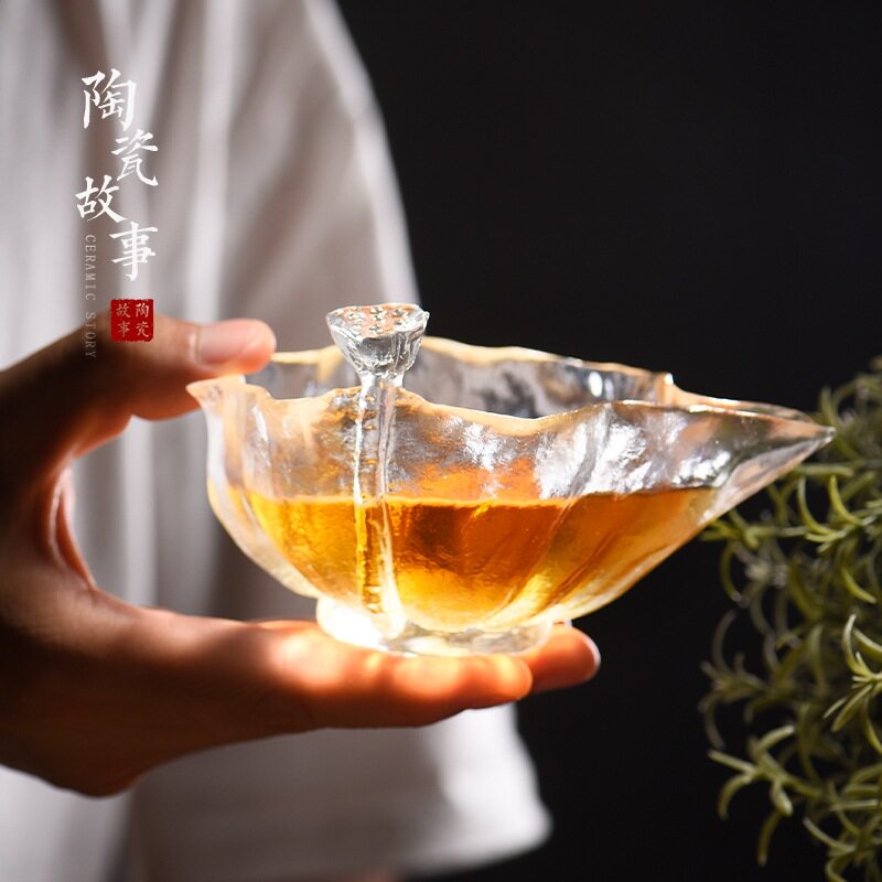 琉璃公杯莲蓬创意荷花耐热冰冻加厚高档日式分茶器