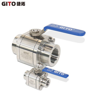 DN50锻造螺纹球阀 BH内丝高压 不锈钢三片式球阀