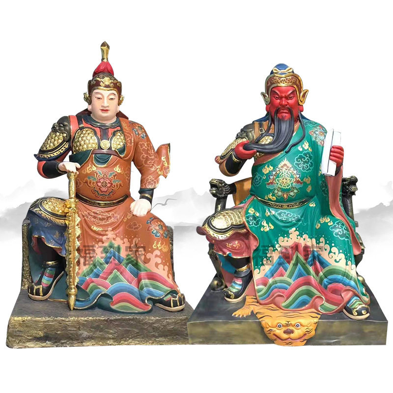 关圣帝君神像 护法伽蓝神 武圣帝君 关帝爷神像 韦陀神像 玻璃钢