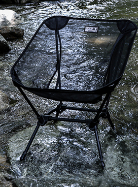 ARBOR户外网纱黑色高级质感便携式露营专用椅矮款韩国猫头鹰露营