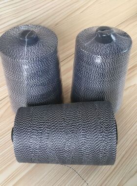 供应生产 PE纤维纤维加棯弓弦蜡线 耐磨耐拉 黑白色钩织耐磨王