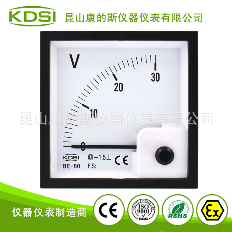 KDSI/康的斯 设备控制柜指针电压表BE-80 DC30V配电柜电压仪表
