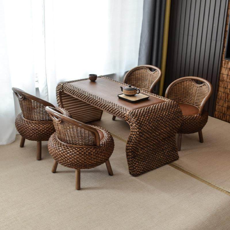 藤编阳台桌椅组合禅意泡茶台小户型家用休闲简约功夫茶几茶艺桌子,住宅家具,阳台桌,淘宝优惠券,粉丝福利购,淘宝优惠卷