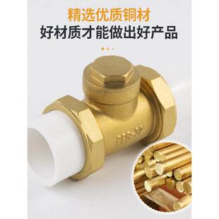 天一金牛全铜Ppr双联止回阀垂直卧式4分6分1英寸单向阀Pe止回阀