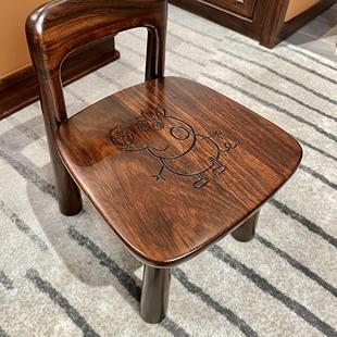 乌金木小凳子长方形实木换鞋凳客厅脚凳家用桌椅板凳儿童凳新中式