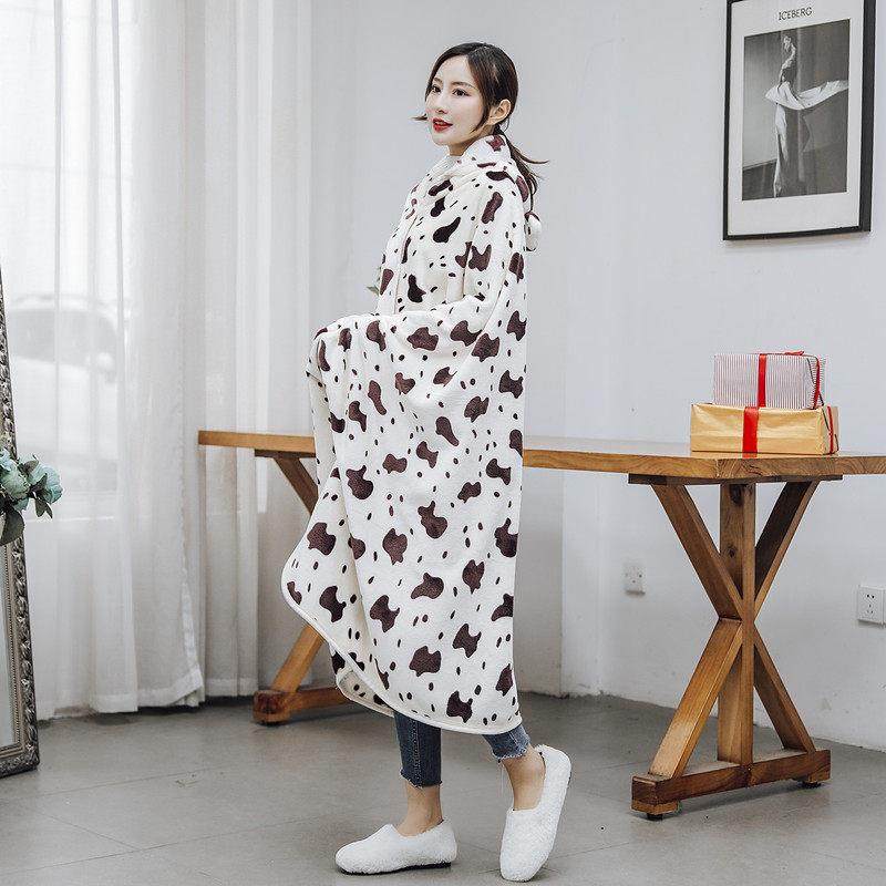 珊瑚法兰绒毛毯加厚秋冬季披肩斗篷学生办公室午睡空调毯多功能毯,床上用品,休闲毯/毛毯/绒毯,淘宝优惠券,粉丝福利购,淘宝优惠卷