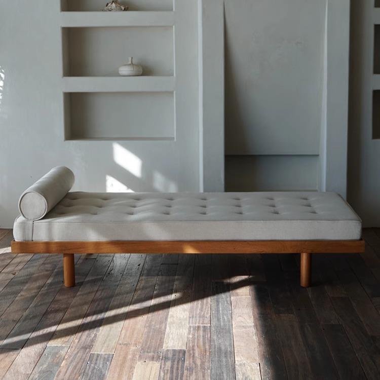 木纳实木沙发床卧室办公室午休床客厅1米2单人床沙发床折叠两用