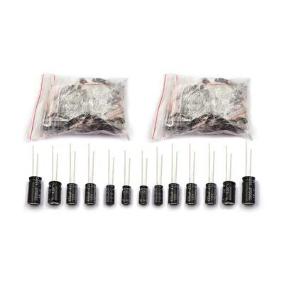 26种电解电容器封装，常用直插式铝电解电容器1Uf-1000Uf，每10个