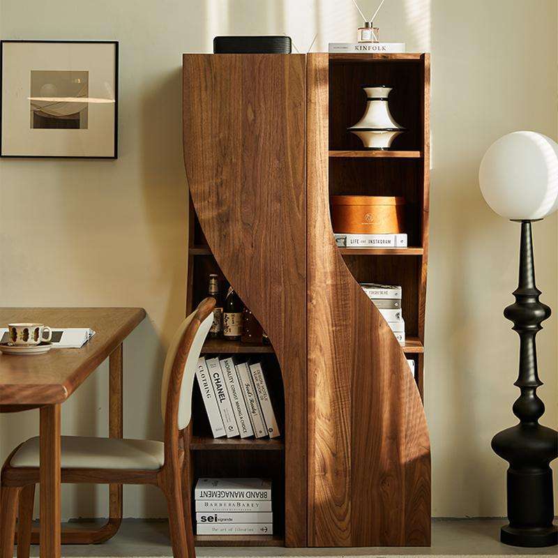 北美黑胡桃木全实木转角柜客厅拐角置物架墙角柜餐厅角落柜收纳柜