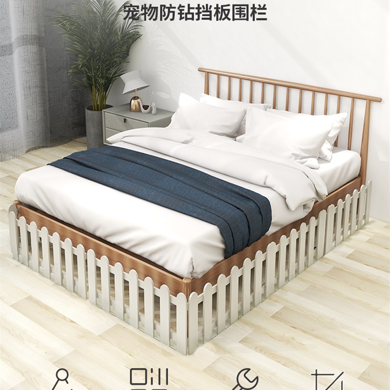 床底挡板宠物围栏防止猫狗钻床底沙发档板猫咪栏栅门隔板隔离室内