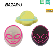 配饰高级感鞋 扣配件 LED外星人鞋 巴仔鱼洞洞鞋 花适配Crocs Crocs