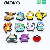 配饰鞋 扣配件神奇宝贝卡通鞋 花装 巴仔鱼洞洞鞋 饰适配Cross Crocs