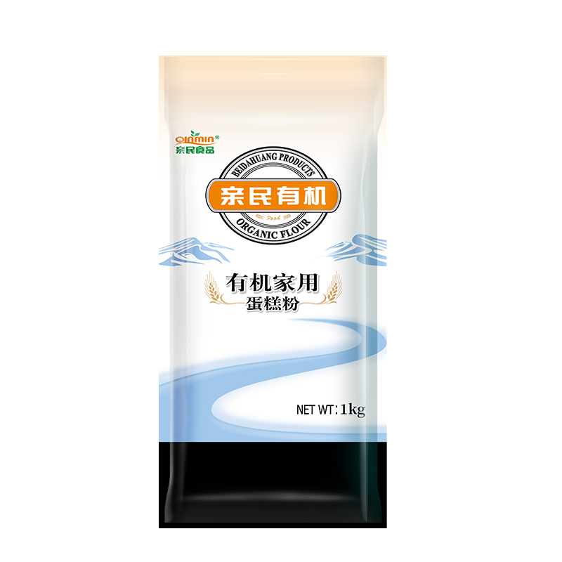 北大荒亲民有机家用蛋糕粉家用装专用蛋糕烘焙粉 1kg *2袋