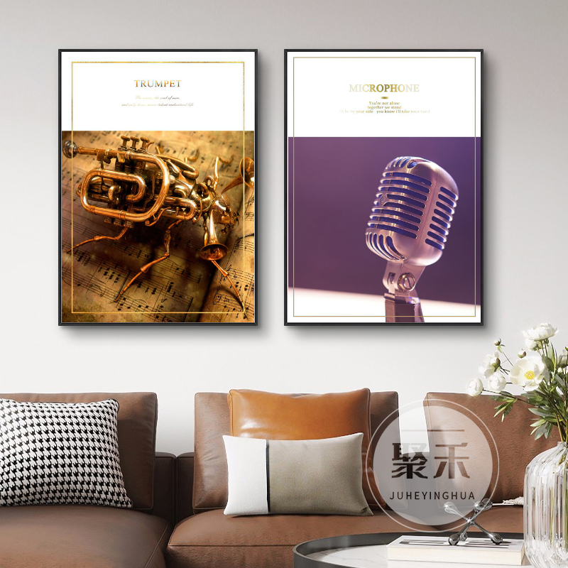 速发音乐装饰画教室琴行简厅卧室房间艺画钢琴家吉他客约壁术挂画