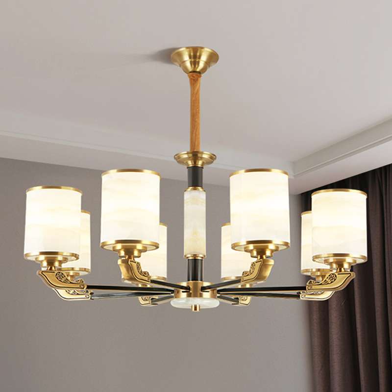 2020年新款新中式全铜吊灯客厅灯卧室餐厅别墅现代简约客厅吊灯具