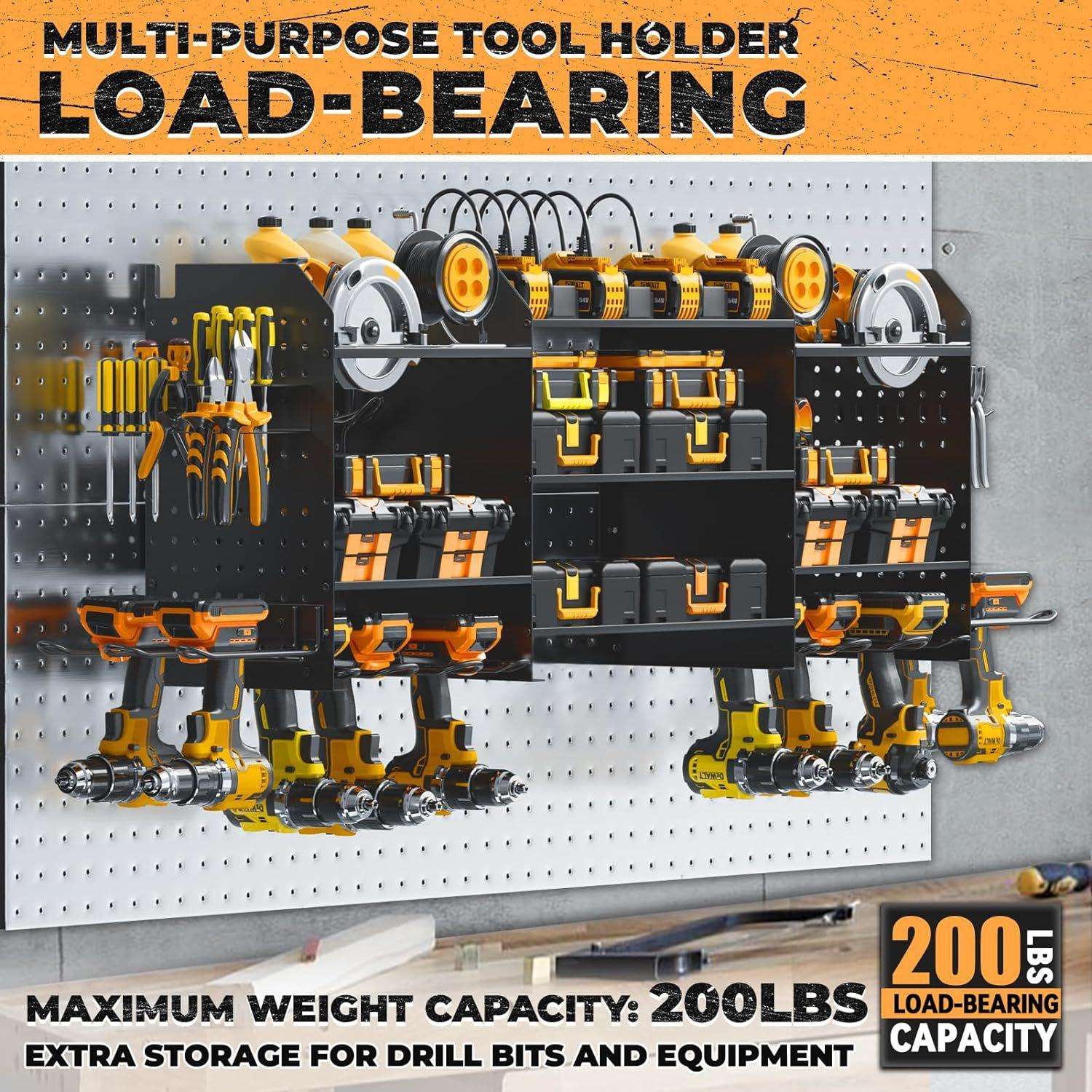 CF壁挂式车库重型工具收纳架多功能电动工具架铁艺手电钻储存架