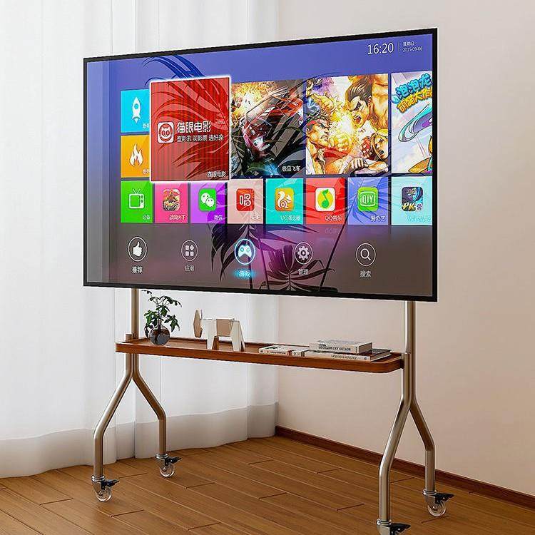 电视落地支架客厅卧室不锈钢艺术移动式现代简约挂架43-75寸家用