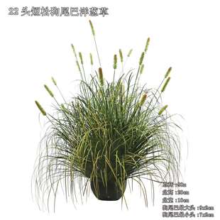 仿生毛毛虫草团狗尾巴草仿真绿植大盆栽高级感婚庆花材洋葱草自然