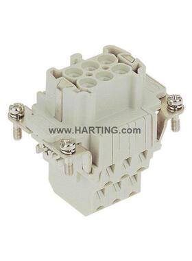 HARTING连接器09330062772母芯双弹片HAN-6ESS-F六针16A/500V原装