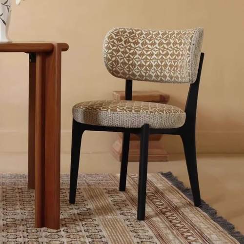 实木吧台椅中古风高脚凳吧台凳子家用高脚椅设计师岛台靠背高椅子