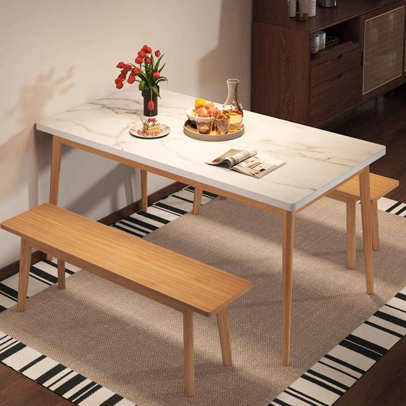 北欧实木腿餐桌家用小户型饭桌厨房餐饮桌子简约出租房餐桌椅组合