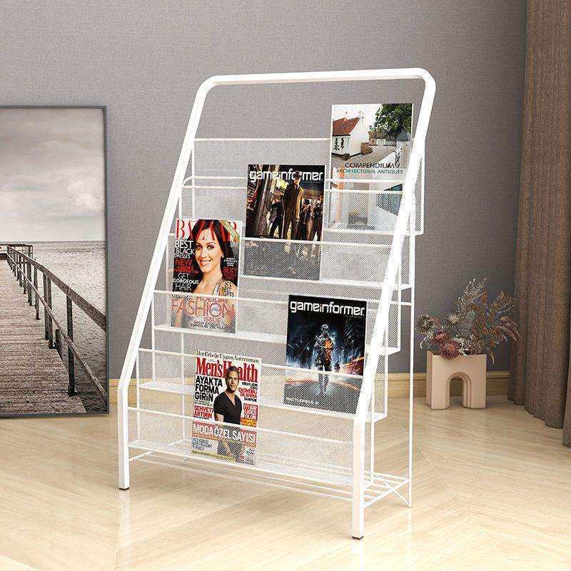 落地儿童书架简易宝宝图书绘本架铁艺收纳杂志架置物架幼儿书报架