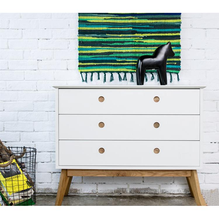 卧室家具欧式风格边柜简约现代精致储物柜实木卧室三斗柜直销