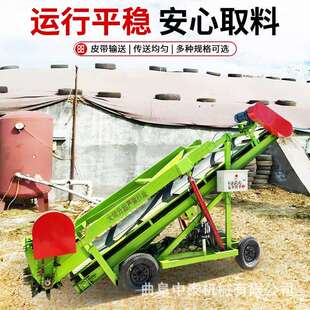 成堆草窖池移动挖料机切面平整小型4米青储扒草机自动升降取草机