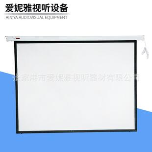 教室会议室电动幕100寸16:9幕布白塑、玻纤舞台幕布可定制