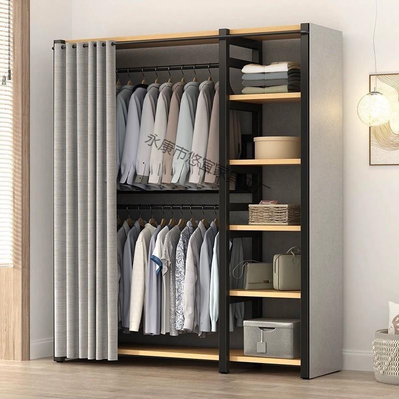 衣帽架落地卧室挂衣架防尘衣帽间架子组装收纳衣服柜子组合置物架