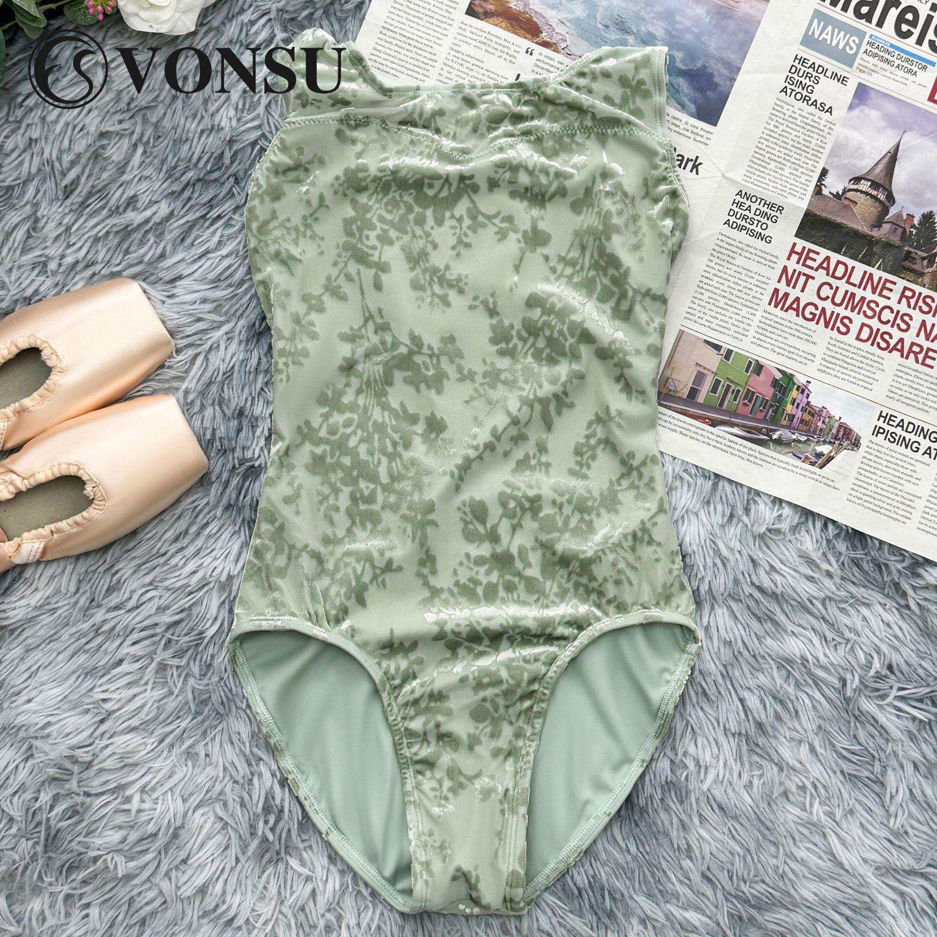 vonsu梵舒成人芭蕾舞新款舞蹈练功服形体连体空中瑜伽服体操服女