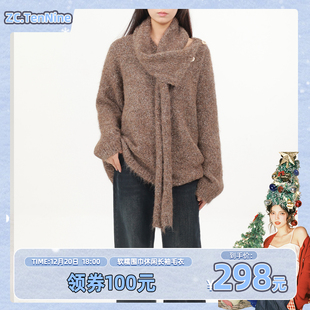 复古美拉德软糯围巾休闲长袖 ZC.TenNine 毛衣 五百推荐