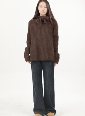 ZC.TenNine 厚实宽松软糯慵懒感可拆卸帽子套头毛衣