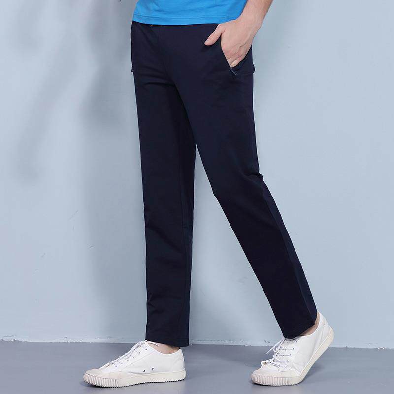 古星秋冬款男士保暖加绒运动长裤直筒针织大码休闲青少年跑步裤子