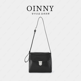 【新年礼遇】Oinny小方包黑色牛皮包女通勤风单肩斜挎包女5867