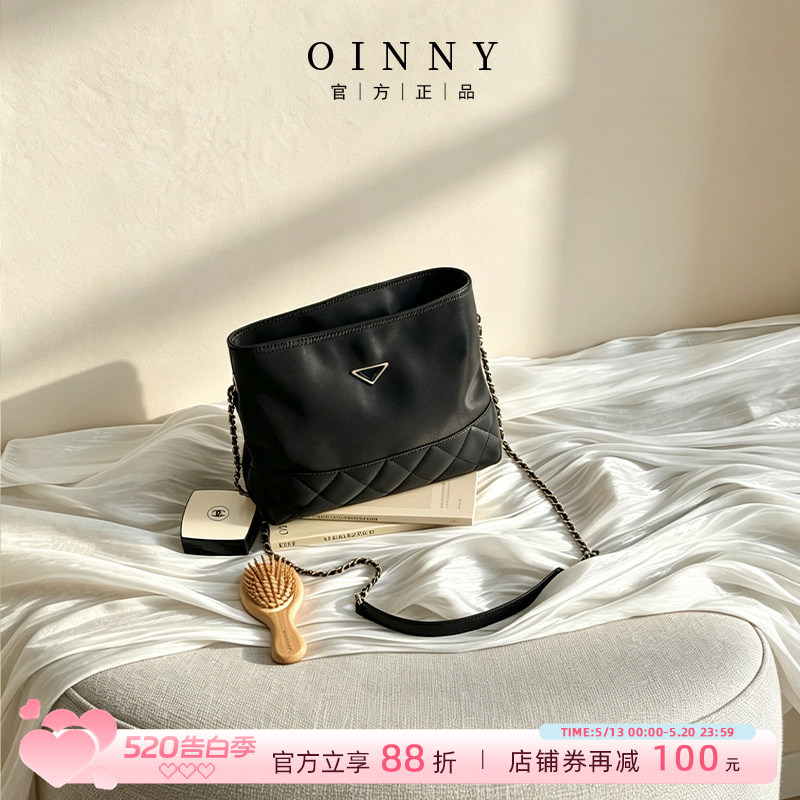 【夏季出游】Oinny斜挎包新款女包链条包爆款小包包黑色包包6922
