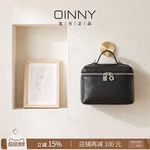 OINNY牛皮小方包手提斜挎包女包