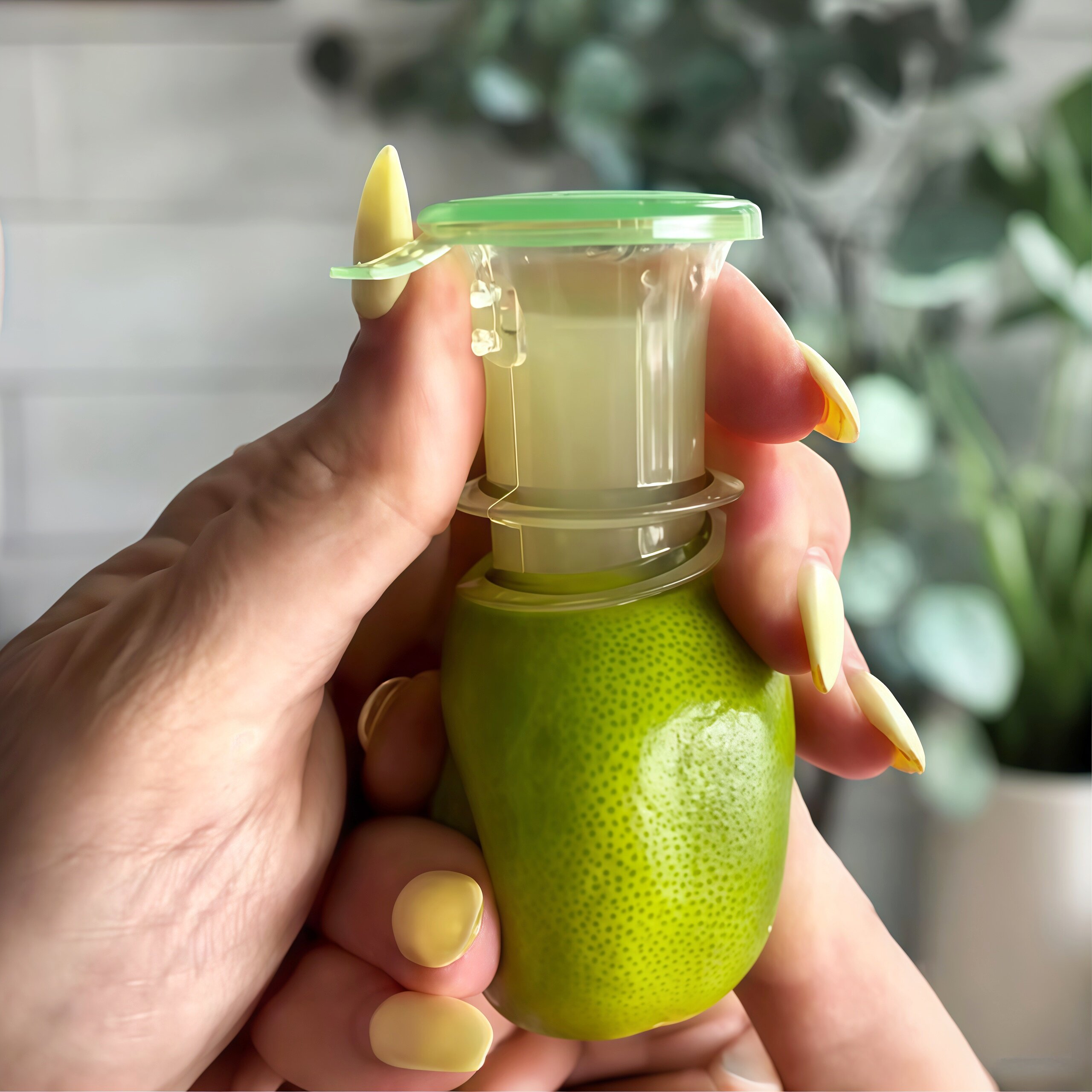 柠檬榨汁器手动家用小型可携式榨汁器果汁挤压器水果取汁过滤神器