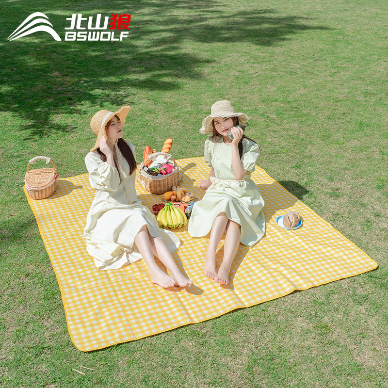 北山狼户外野营春游耐磨牛津布防潮垫多人加宽防水野餐垫200*150