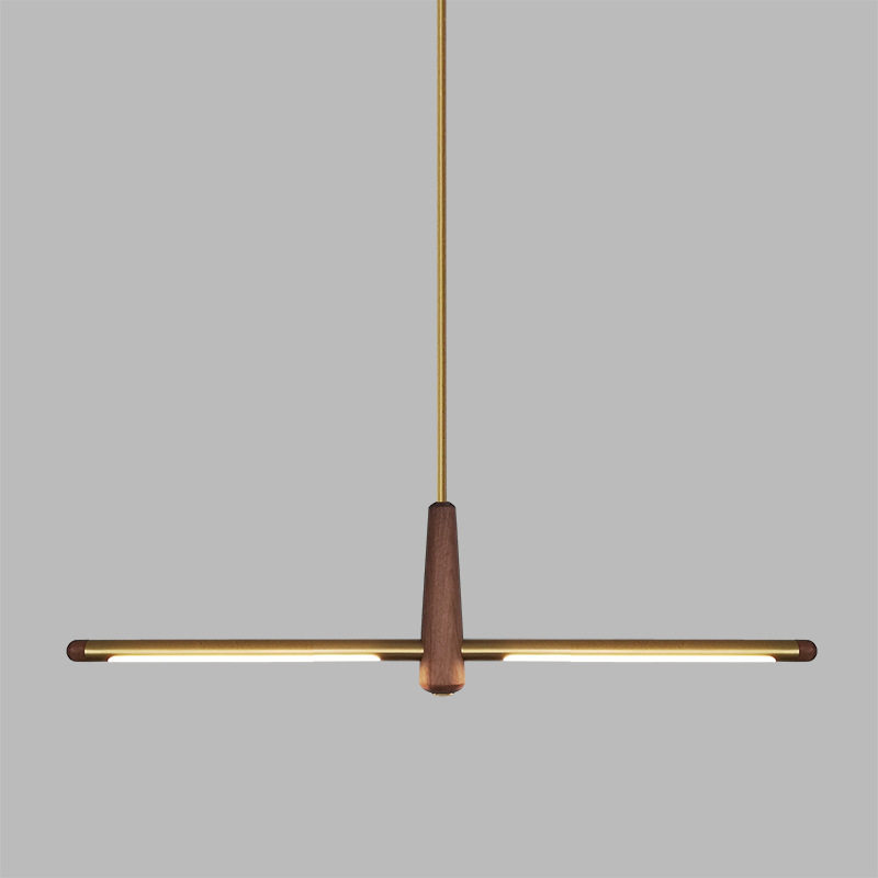 北欧餐厅设计师简约吊灯轻奢极简书房灯办公室创意全铜餐桌长条灯