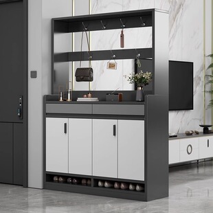 玄关柜室内鞋柜家用门口鞋帽一体柜入户正对门客厅隔断新款储物柜