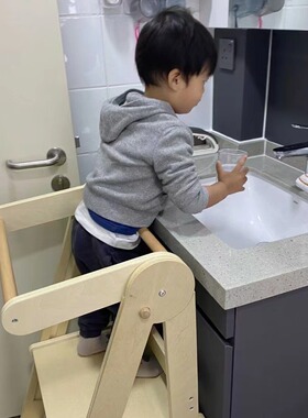 儿童学习塔蒙氏宝宝洗手台阶洗漱梯learning tower可折叠踏垫脚凳