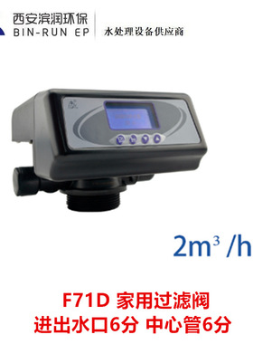 润新2吨家用自动过滤阀 52502 F71D 进出水口6分 中心管6分