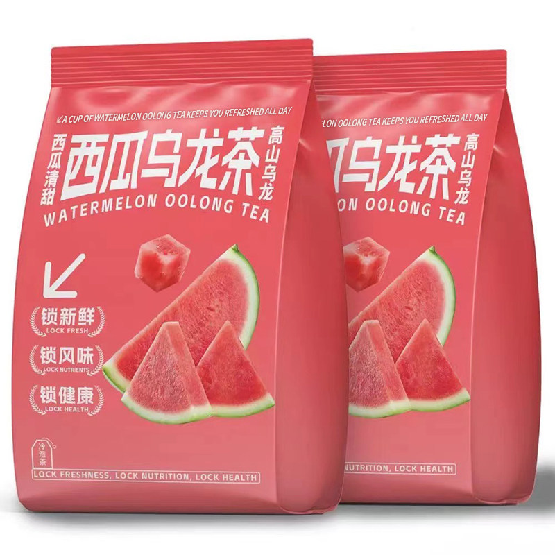 西瓜乌龙茶冰摇冷泡茶包网红饮品