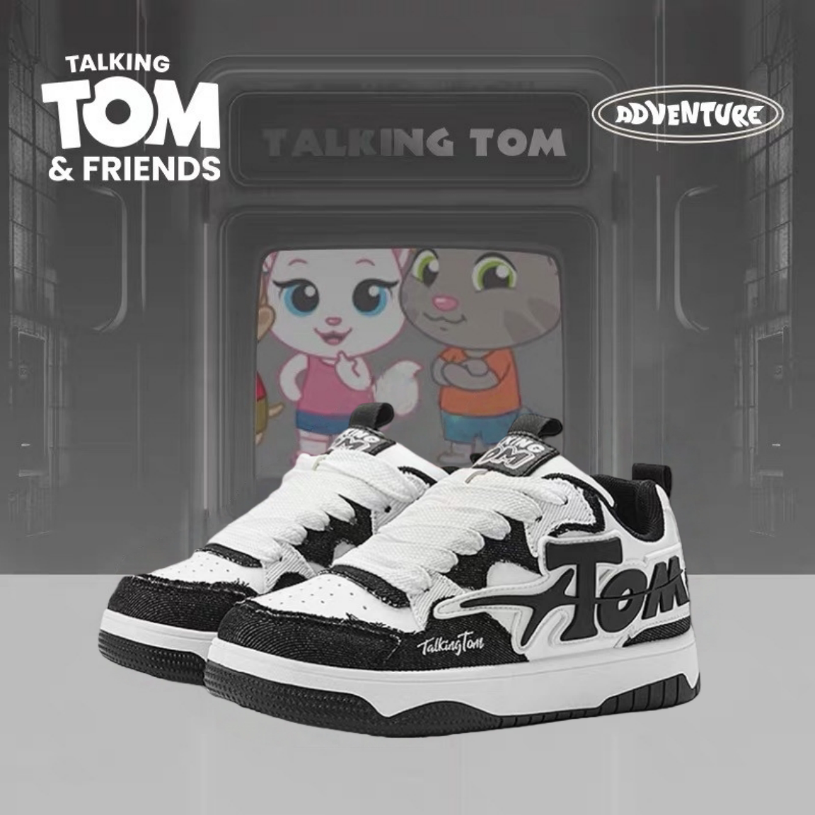 会说话的汤姆猫鞋子冬季新款情侣鞋休闲百搭面包鞋舒适软底板鞋