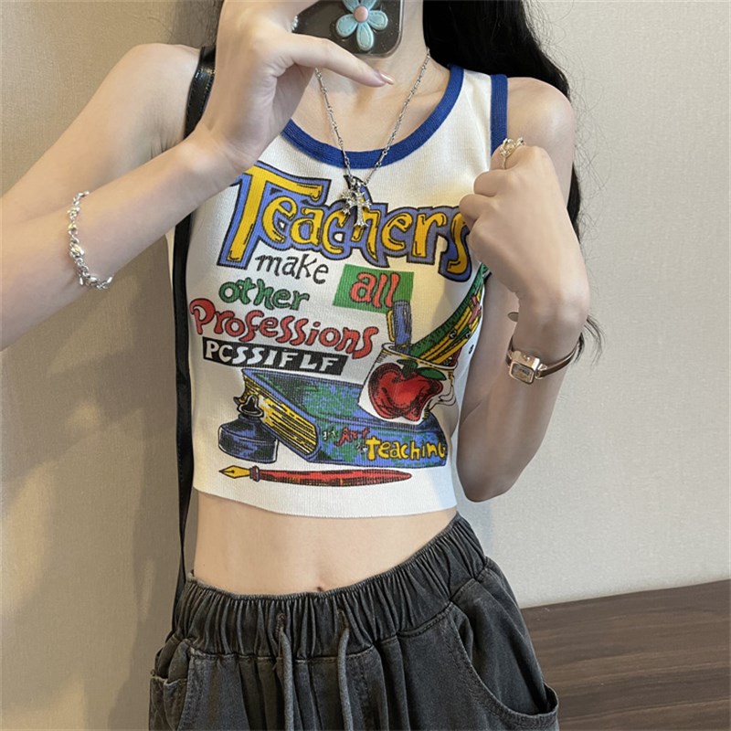 极速粉色泰式吊带背心女秋无袖外穿坎肩遮副乳N多巴胺穿搭甜辣jaz