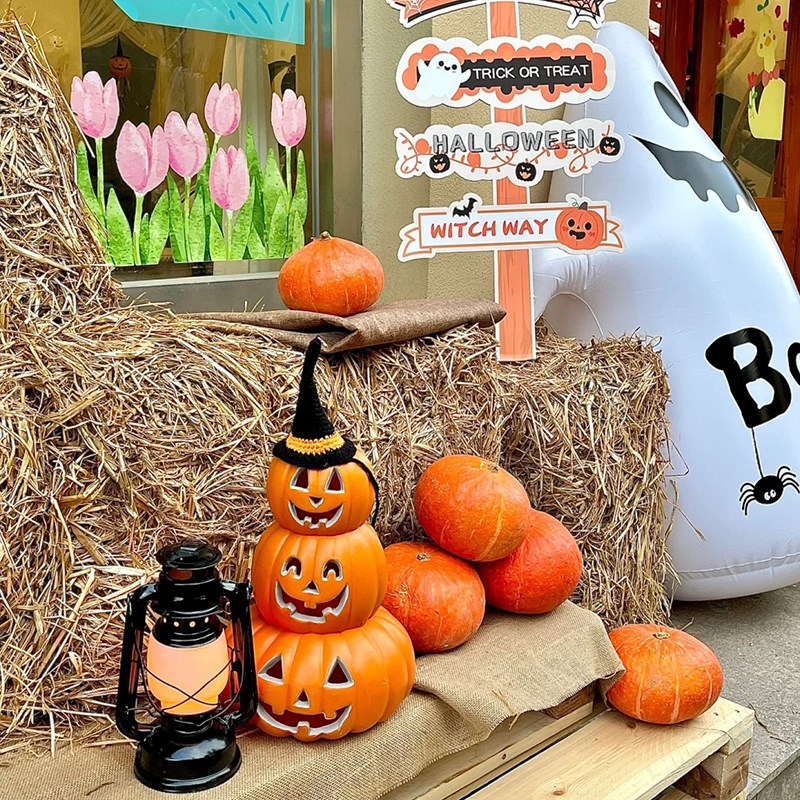 极速万圣节氛围场景布置南瓜灯镂空商业美陈S网红打卡拍照道具