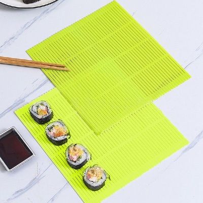 极速DIY Silicone Sushi Rtoller Mats Washable Reusable Sushi